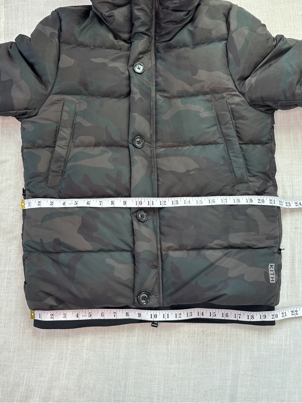 Kith x Nano Universe Nishikawa Down Hooded Puffer Jacket Woodland Camo Small - Picture 15 of 16